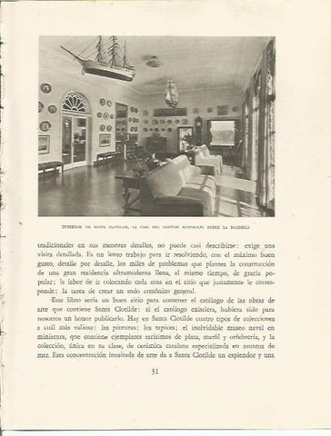 LAMINA 25098: Interior de la casa del Doctor Roviralta en Blanes