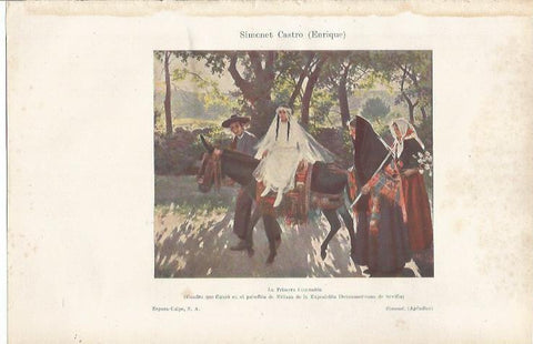 LAMINA ESPASA 37076: La Primera Comunion, por Enrique Simonet Castro