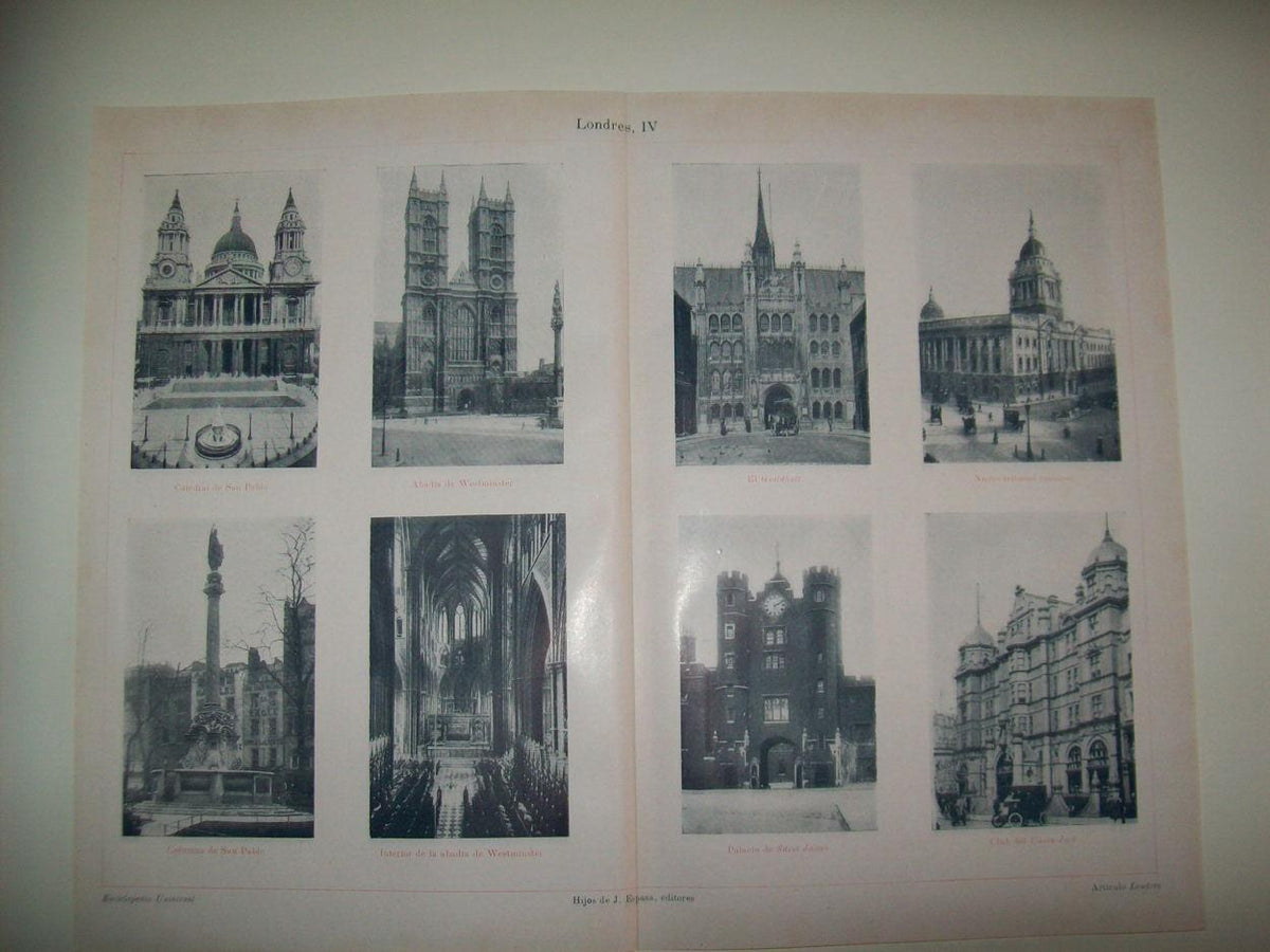 LAMINA ESPASA 37122: Edificios de Londres