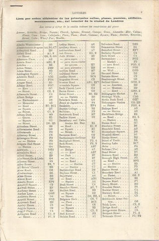 LAMINA ESPASA 37113: Lista de las calles de Londres