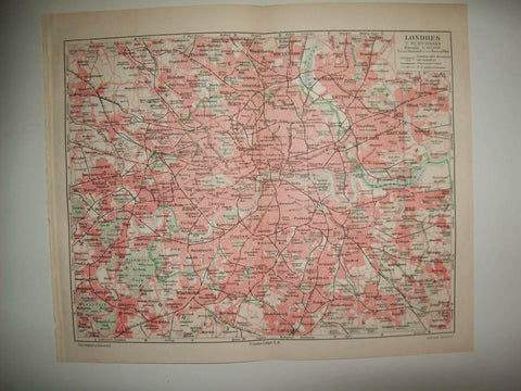 LAMINA ESPASA 37112: Mapa de Londres y suburbios
