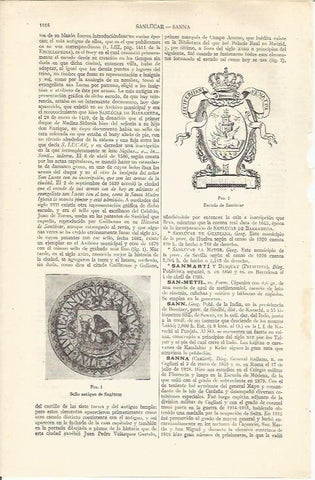 LAMINA ESPASA 37023: Escudo de Sanlucar