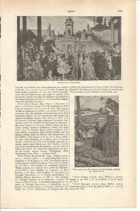 LAMINA ESPASA 37066: Cuadro de J. Byam Shaw
