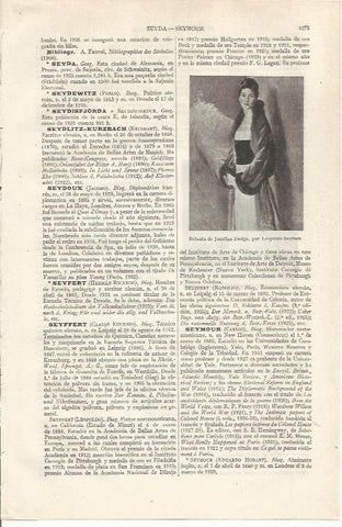LAMINA ESPASA 37062: Retrato de Josefina Dodge, por L. Syffert