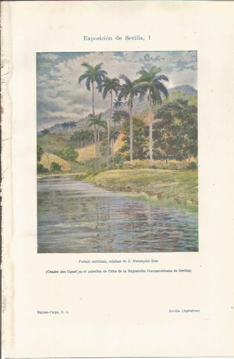 LAMINA ESPASA 37055: Paisaje antillano, por J. Hernandez Giro