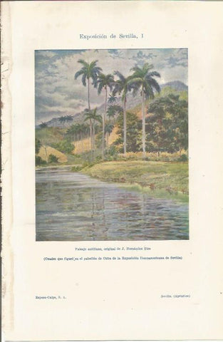 LAMINA ESPASA 37055: Paisaje antillano, por J. Hernandez Giro