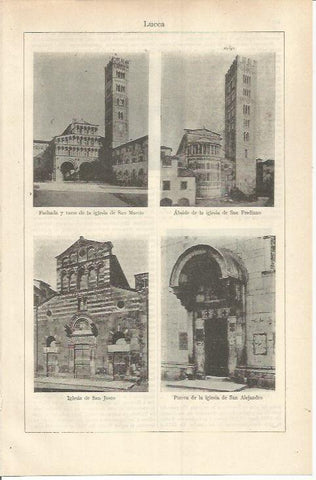 LAMINA ESPASA 37223: Iglesias de Lucca, Italia