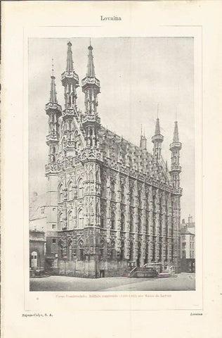 LAMINA ESPASA 37207: Ayuntamiento de Lovaina, Belgica