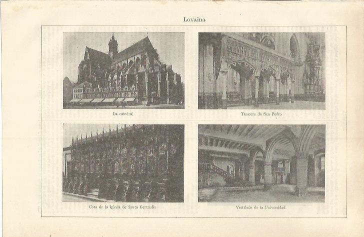 LAMINA ESPASA 37206: Edificios de Lovaina, Belgica