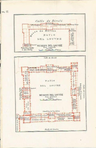 LAMINA ESPASA 37202: Planos del Louvre, Paris
