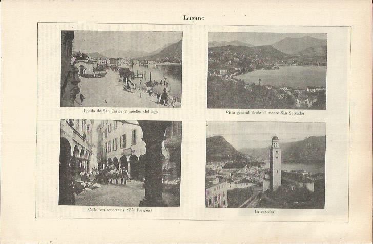 LAMINA ESPASA 37250: Vistas de Lugano