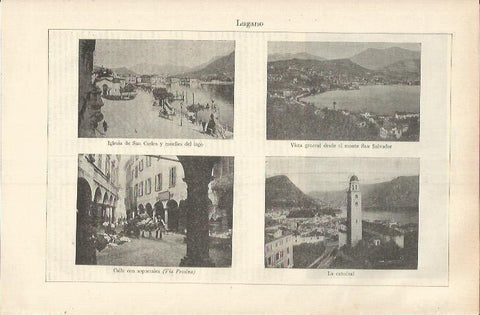 LAMINA ESPASA 37250: Vistas de Lugano