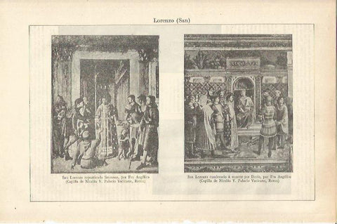 LAMINA ESPASA 37160: San Lorenzo, pinturas de la Capilla de Nicolas V en Roma