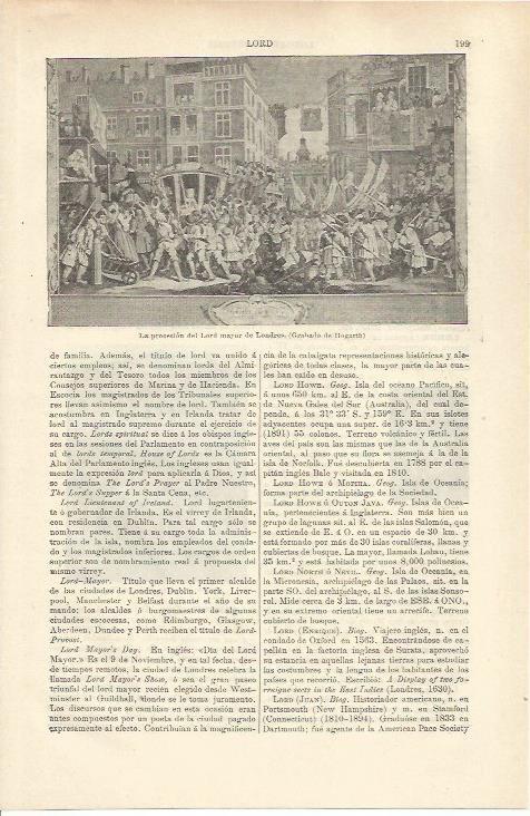 LAMINA ESPASA 37153: La procesion del Lord Mayor de Londres