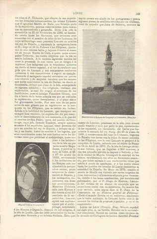LAMINA ESPASA 37141: Monumento a Lopez de Legazpi en Manila