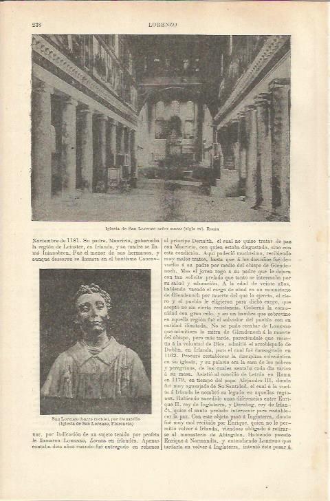 LAMINA ESPASA 37164: Iglesia de San Lorenzo en Roma