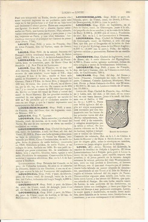 LAMINA ESPASA 37193: Escudo de Louhans, Francia