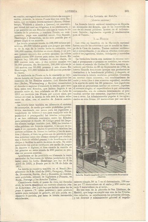 LAMINA ESPASA 37185: Bombo de la Loteria Nacional de España