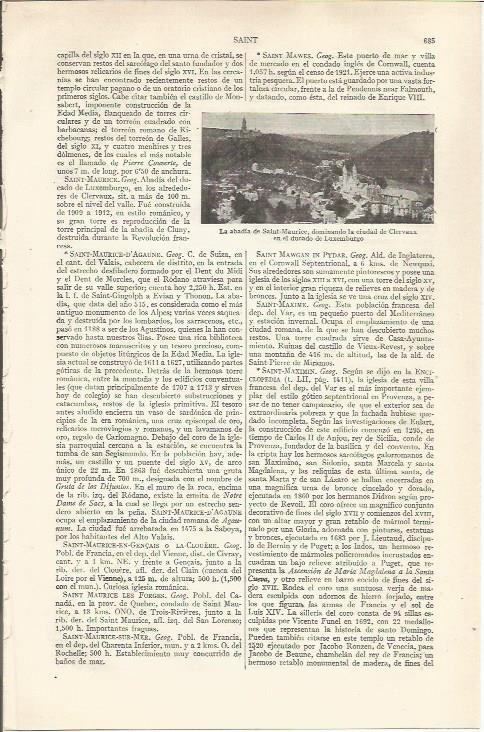 LAMINA ESPASA 37003: Abadia de Saint-Maurice en Luxemburgo