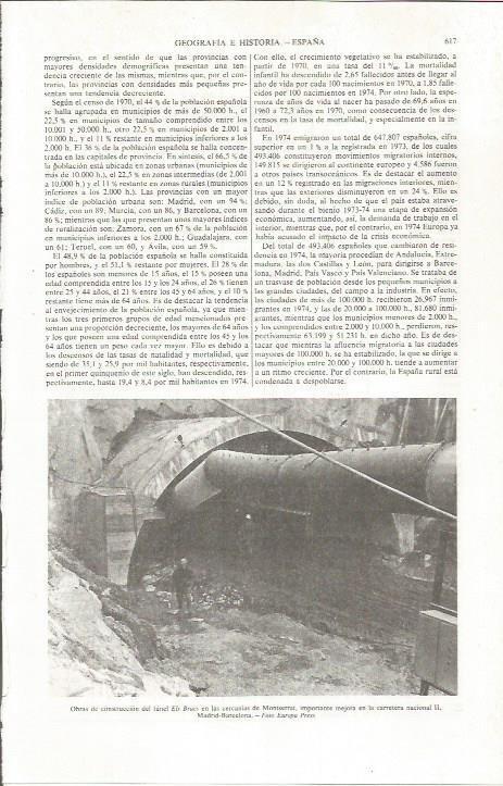 LAMINA ESPASA 36833: Construccion del tunel Els Brucs en Cataluña