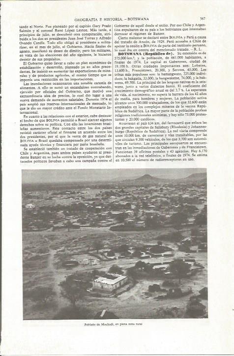LAMINA ESPASA 36820: Mochudi en Bostwana