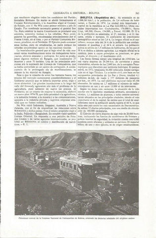 LAMINA ESPASA 36819: Tren de la Empresa Nacional de Ferrocarriles de Bolivia