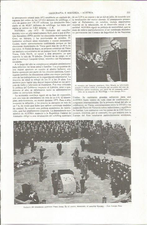 LAMINA ESPASA 36817: Entierro del presidente de Austria Frank Jonas