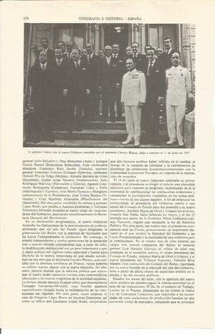 LAMINA ESPASA 36841: Franco con el gobierno de Carrero Blanco