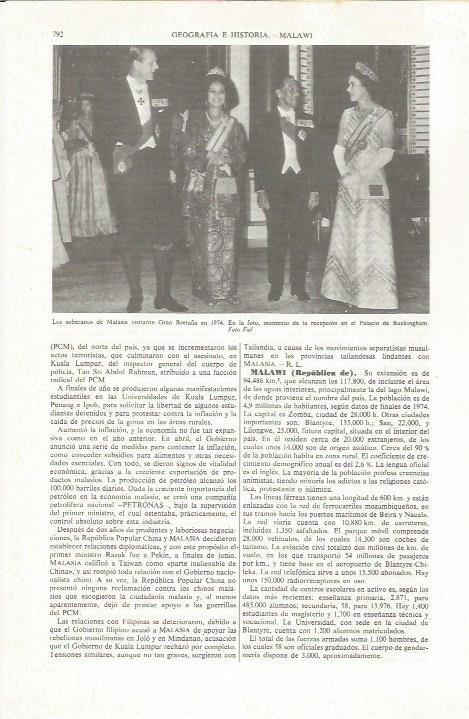 LAMINA ESPASA 36869: Los reyes de Malasia 