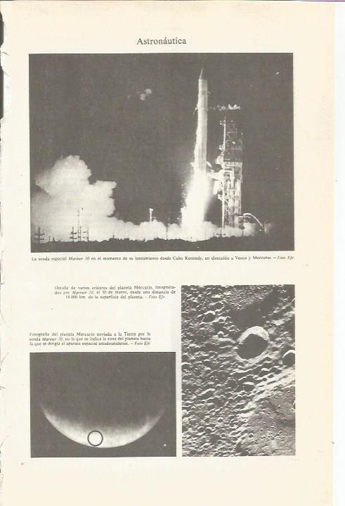 LAMINA ESPASA 36769: Sonda espacial Mariner 10