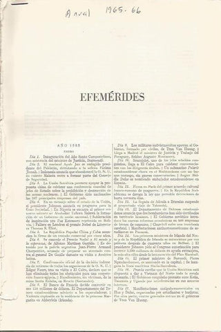 LAMINA ESPASA 36749: Efemerides años 1965. Entrada completa