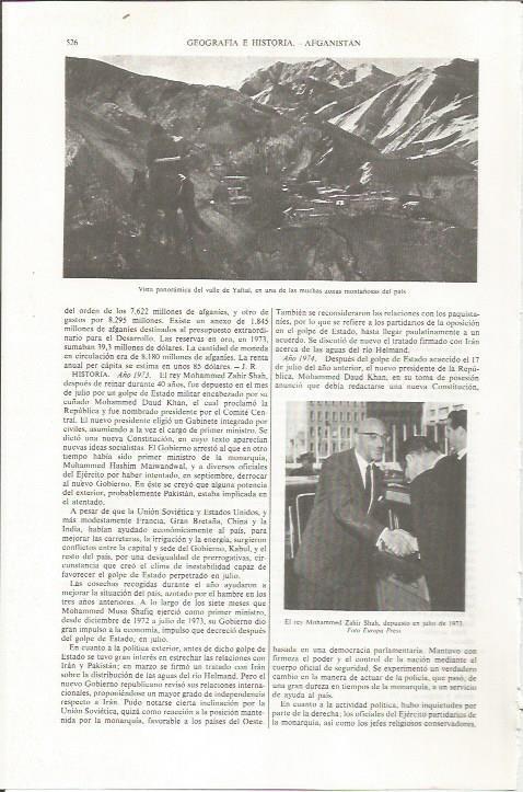 LAMINA ESPASA 36807: Valle de Yaftal en Afganistan