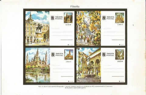LAMINA ESPASA 36802: Tarjetas postales franqueadas de España de 1973