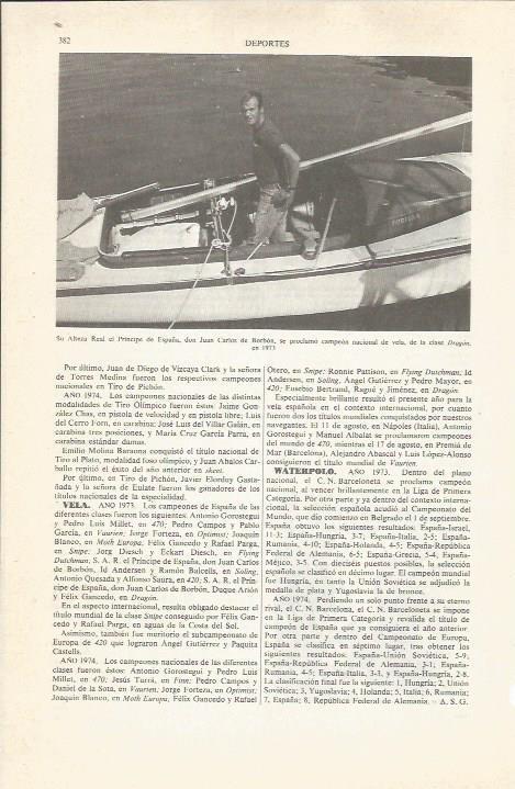 LAMINA ESPASA 36792: Juan Carlos de Borbon en 1973