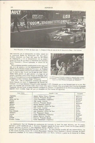 LAMINA ESPASA 36785: Henri Pescarolo en las 24 horas de Le Mans