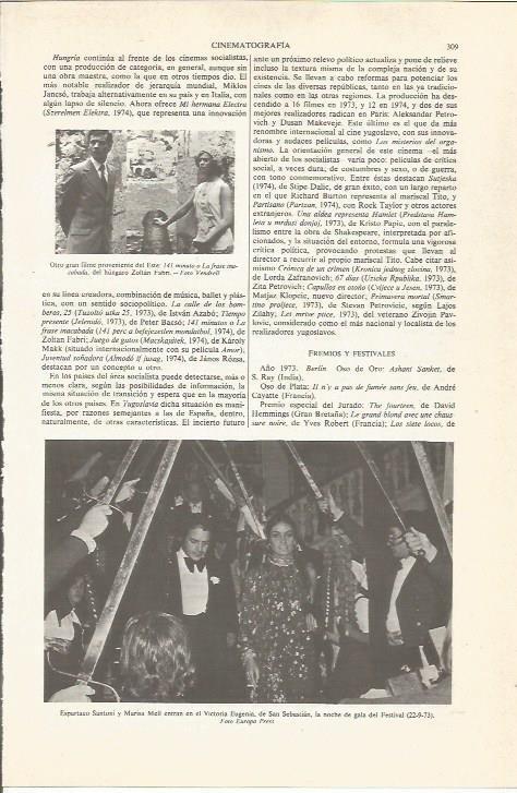 LAMINA ESPASA 36782: Espartaco Santoni y Marina Meil en San Sebastian