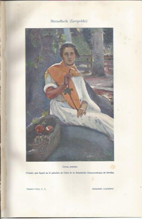 LAMINA ESPASA 36975: Joven sentada, por Leopoldo Romañach
