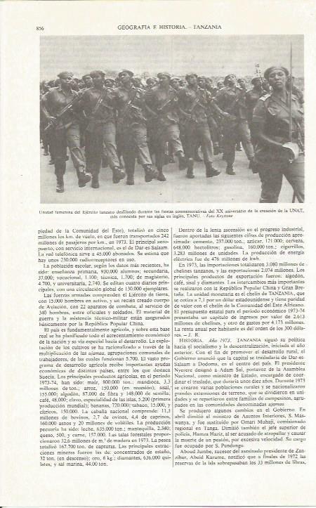 LAMINA ESPASA 36880: Unidad Femenina del Ejercito de Tanzania
