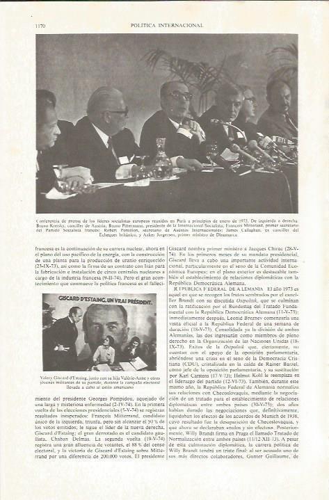 LAMINA ESPASA 36926: Conferencia de prensa de lideres europeos en 1973