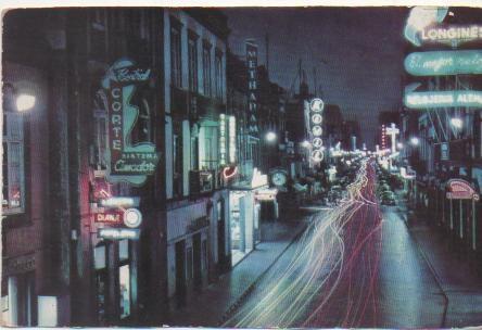 Postal E00087:Calle Triana por la noche, Las Palmas de Gran Canaria