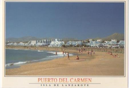 Postal E00042: Playa los Pocillos, Lanzarote
