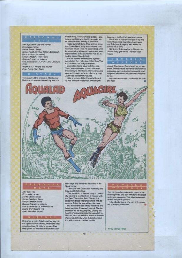 Ficha personaje DC Comics numero 103: Apokolips y Aqualad + Aquagirl