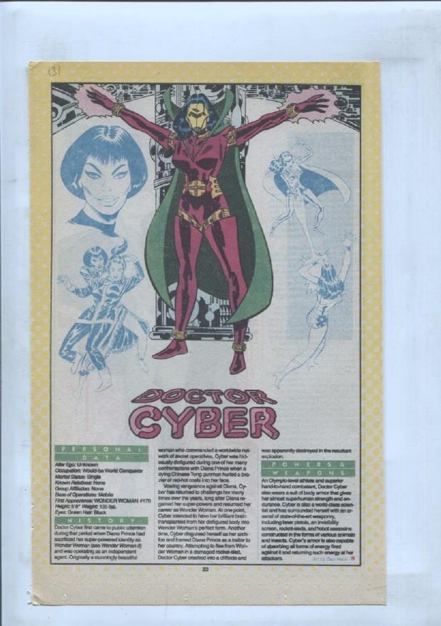 Ficha personaje DC Comics numero 131: Doctor Cyber y Doctor Destiny