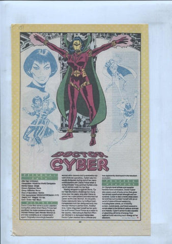 Ficha personaje DC Comics numero 131: Doctor Cyber y Doctor Destiny