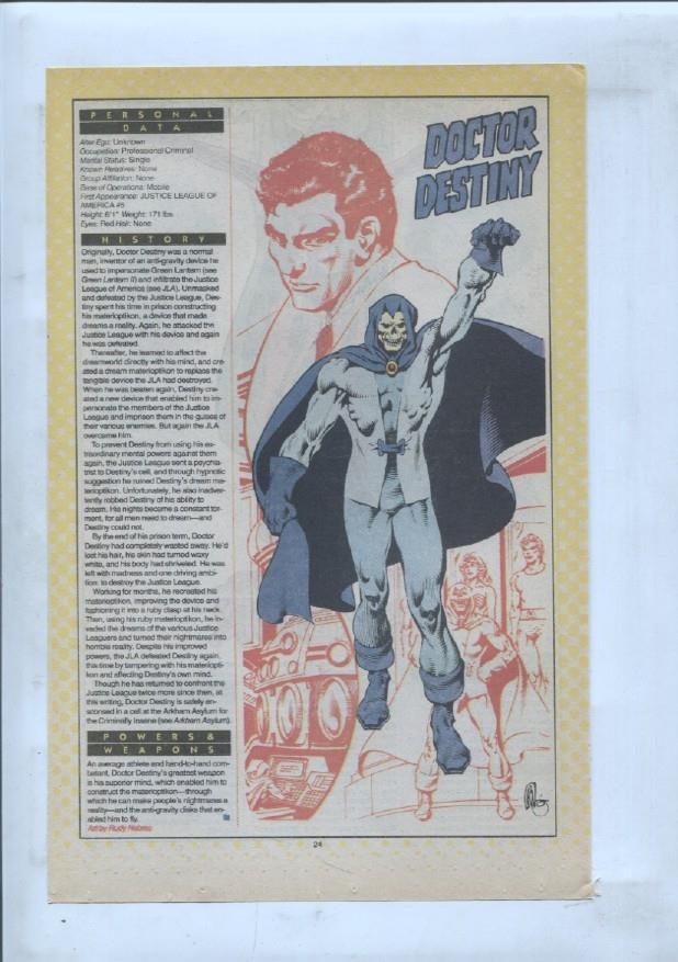 Ficha personaje DC Comics numero 131: Doctor Cyber y Doctor Destiny