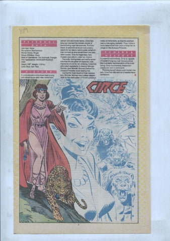 Ficha personaje DC Comics numero 109: Circe y The Citadel