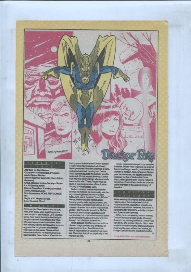 Ficha personaje DC Comics numero 132: Doctor Double X y Doctor Fate