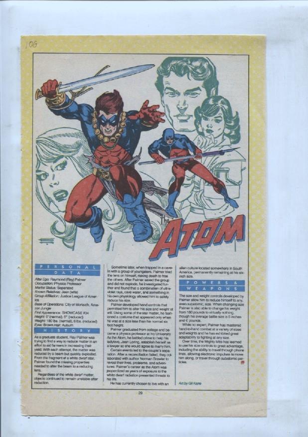 Ficha personaje DC Comics numero 106: The Atom y Atomic Knight