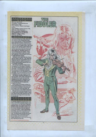 Ficha personaje DC Comics numero 142: Firebrand y The Fiddler