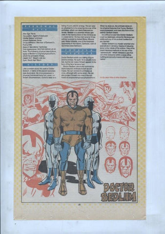 Ficha personaje DC Comics numero 130: Doctor Alchemy y Doctor Bedlam